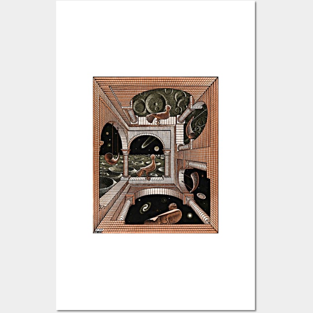 Another World II Escher Art Print 1947 Imp-Art Maurits Cornelis Escher Impossible Object Poster Wall Art by ZiggyPrint